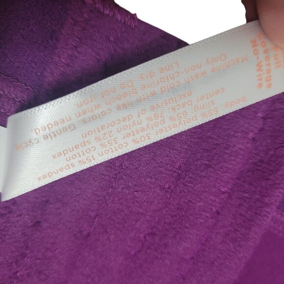 Cacique 46C Cotton Unlined Full Coverage No-Wire Bra Lace Trim Lane Bryant NEW - Picture 14 of 15